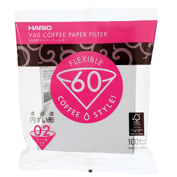 Hario V60-02 filtre biele