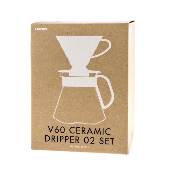 Hario V60-02 pour over set biely keramický